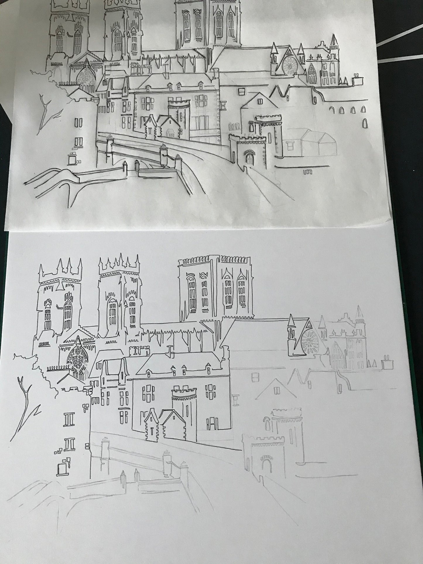 York Minster & Lendal Bridge - Line Drawing