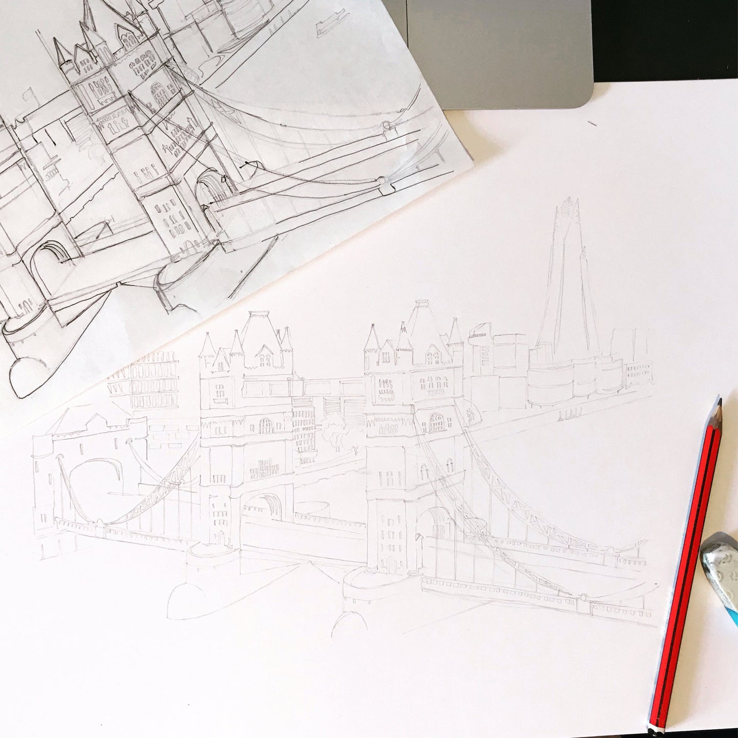 Tower Bridge, London - A4 Line Drawing