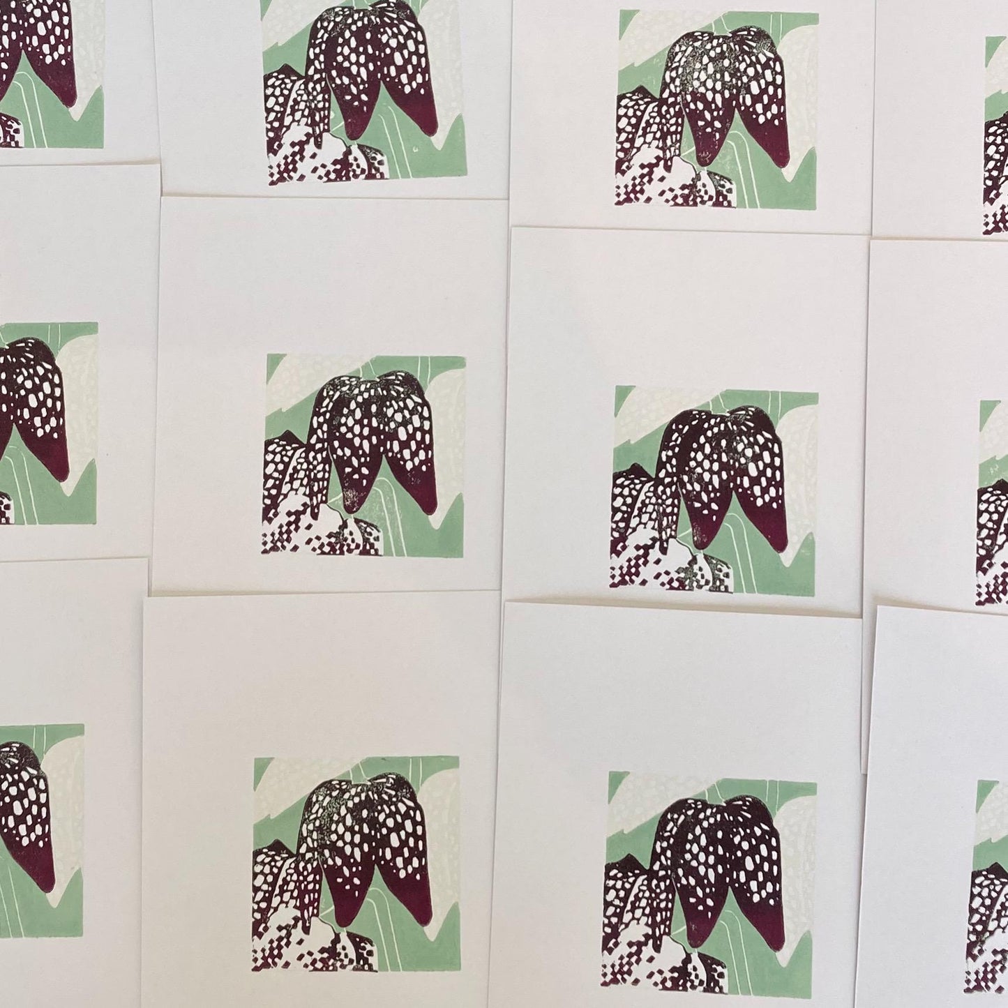 Fritillaria - Linocut Print
