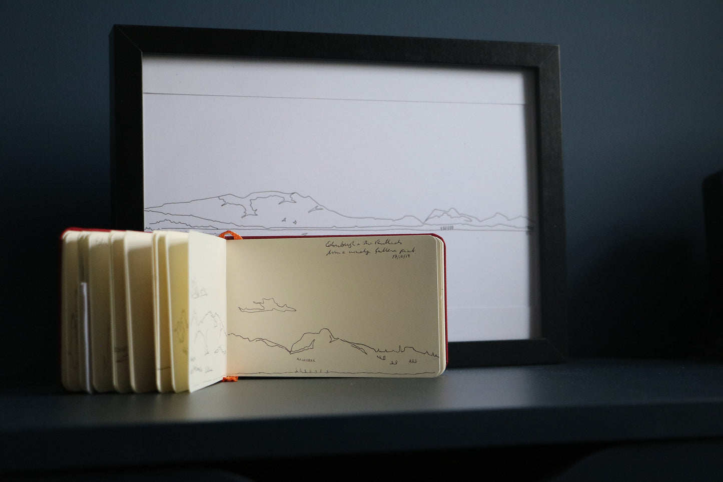 Edinburgh & the Pentlands [Line Drawing]