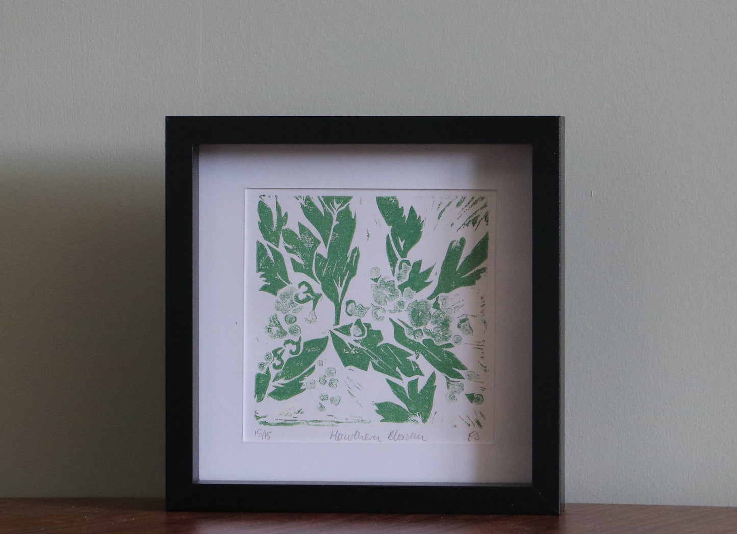 Hawthorn Blossom [Small Linocut Print]