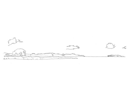 The Bass Rock & The Isle of May [Line Drawing]