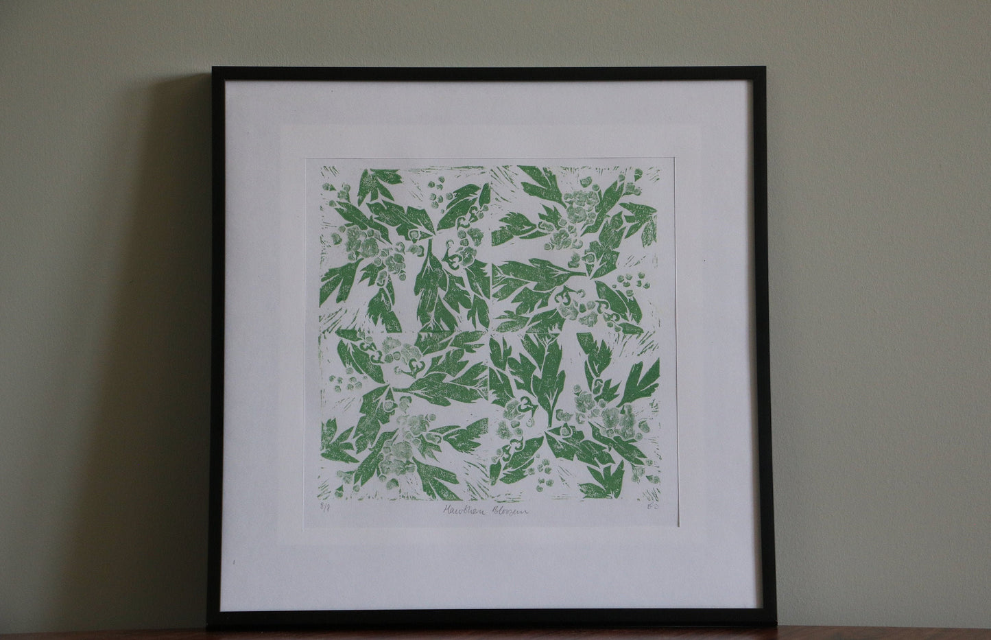 Hawthorn Blossom (Large) - Linocut Print