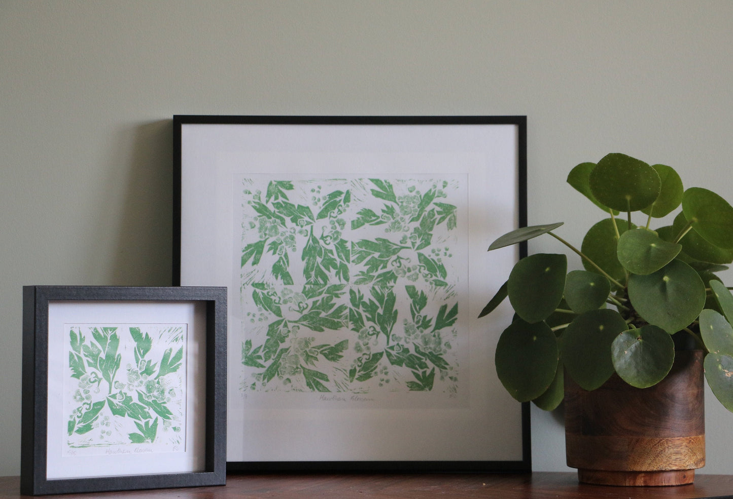 Hawthorn Blossom (Large) - Linocut Print