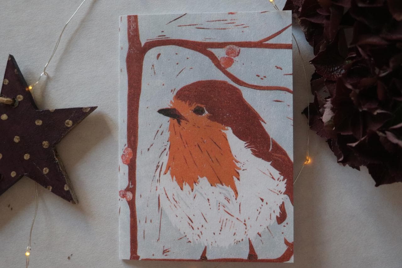 Jolly Robin Christmas Cards - 4 Card Bundle