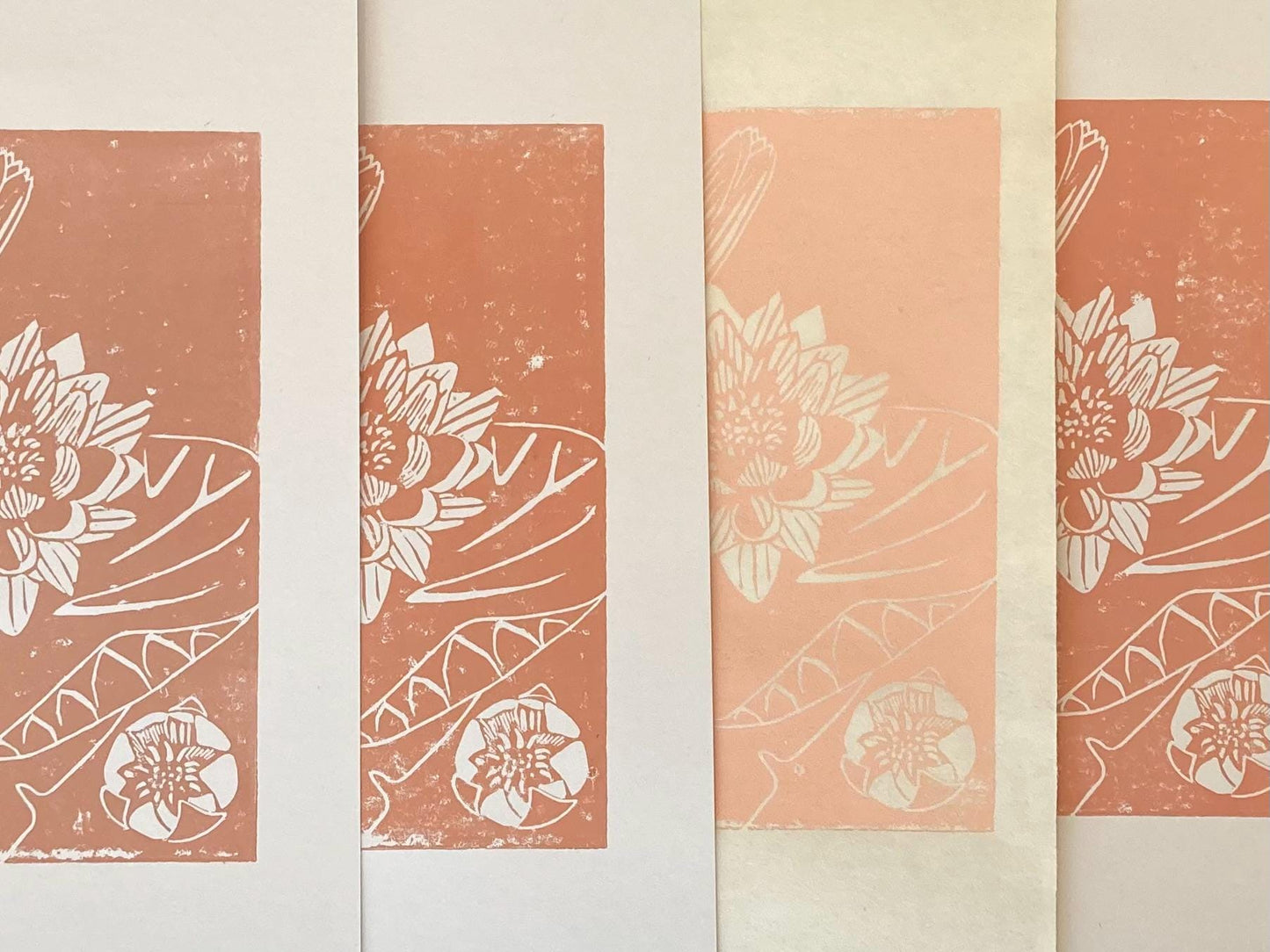 Waterlilies - Linocut Print