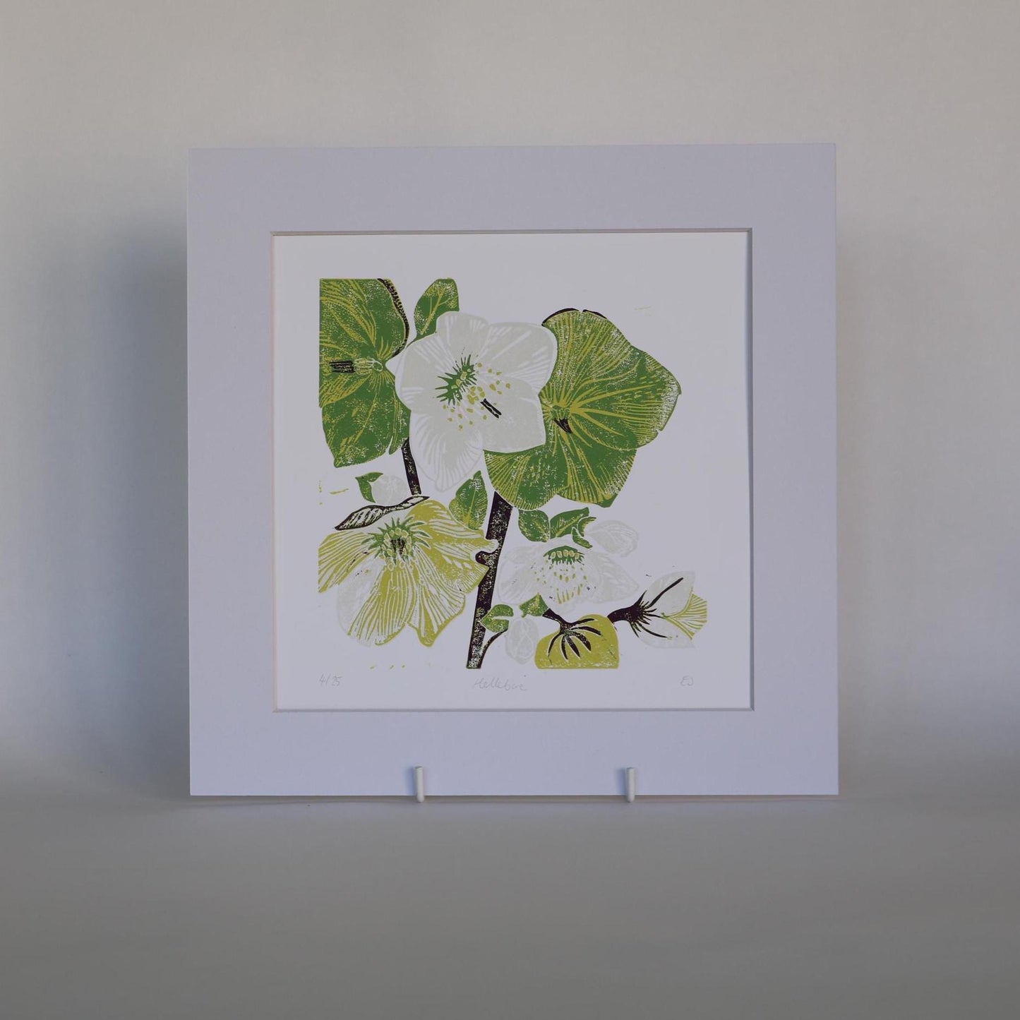 Hellebore - Linocut Print