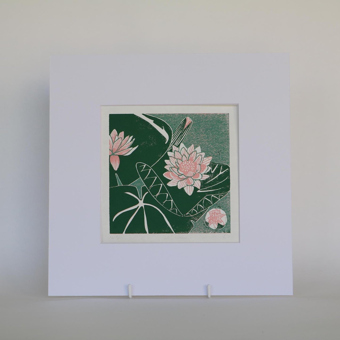 Waterlilies - Linocut Print