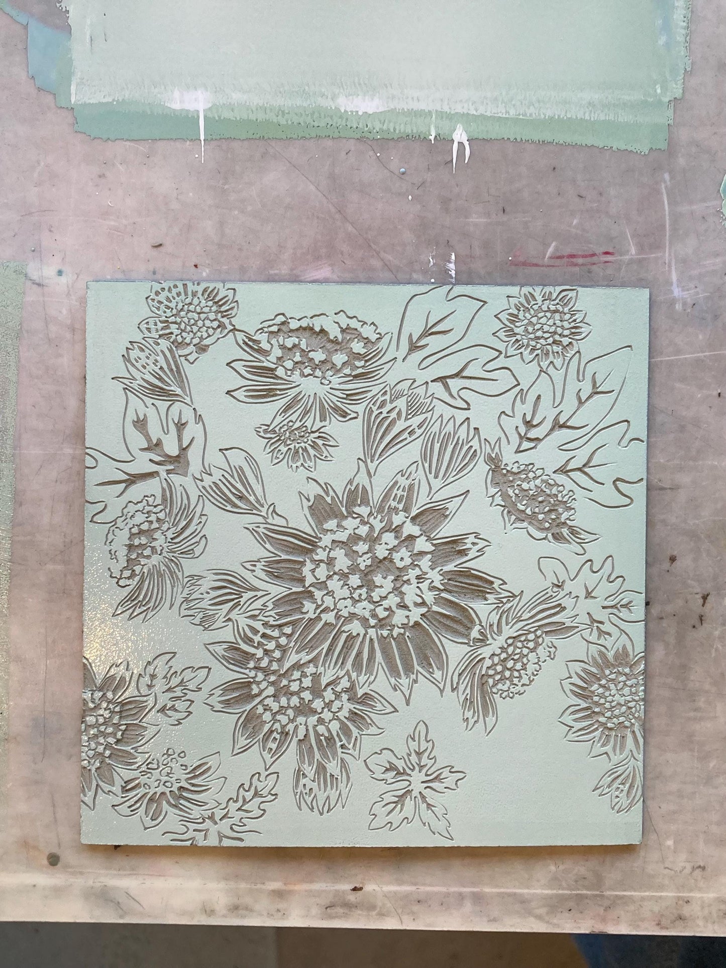 Astrantia - Linocut Print