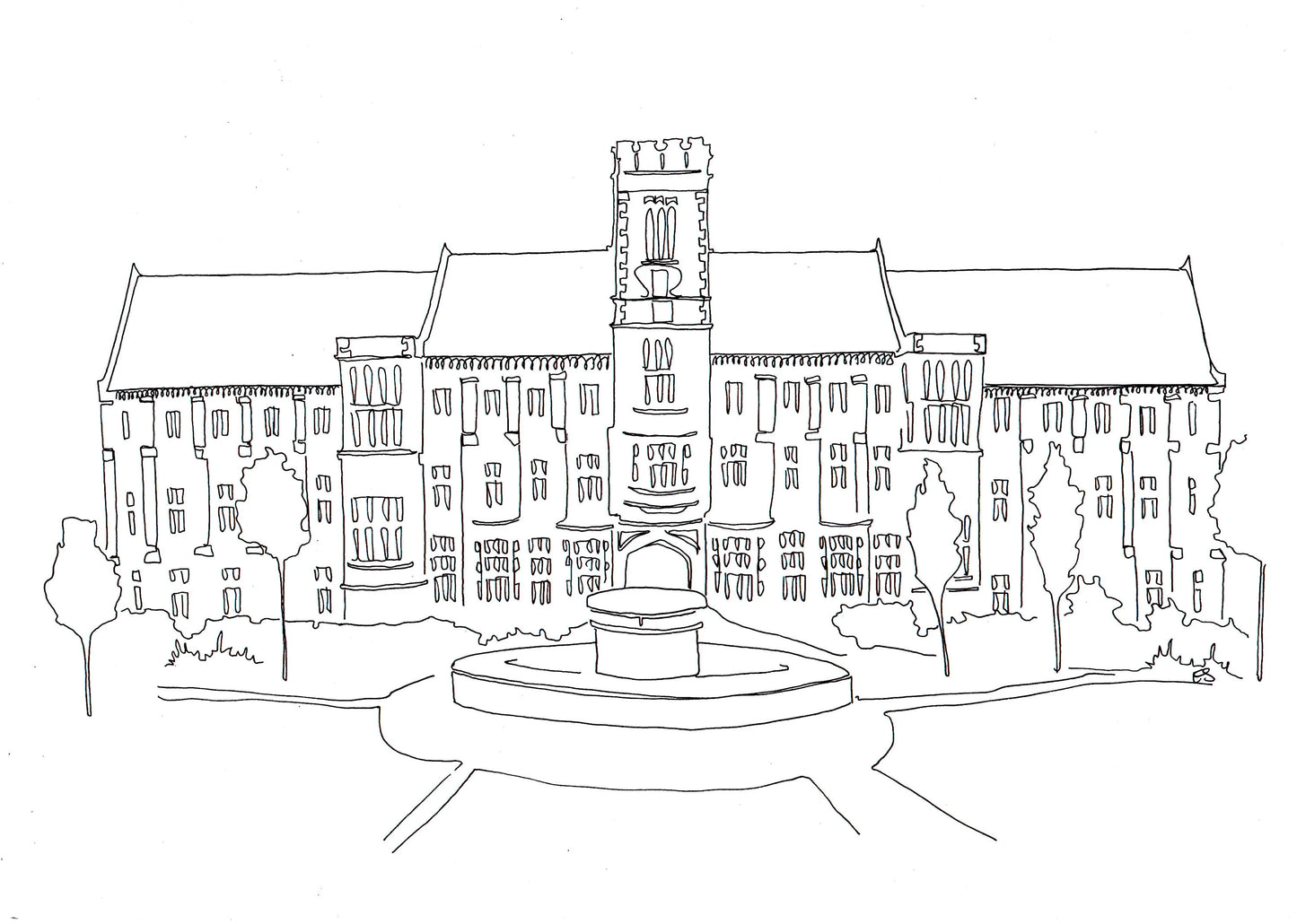 Loughborough University - Line Drawing